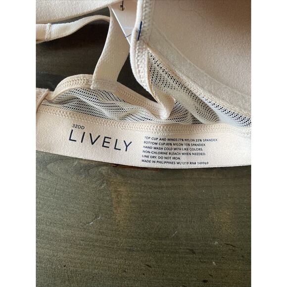 Lively Womens Toasted Almond Tan Bra Size 32DD NEW T Shirt Bra - Picture 7 of 7